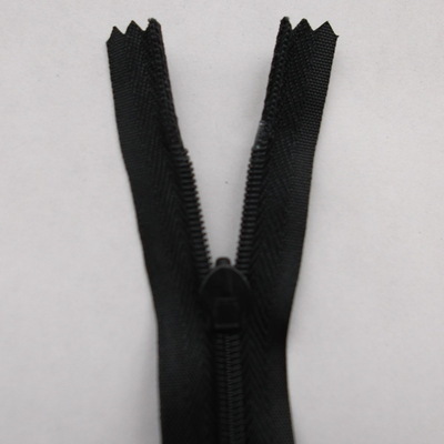 现货小批3#尼龙布带隐形拉链 黑色多尺寸选购指南